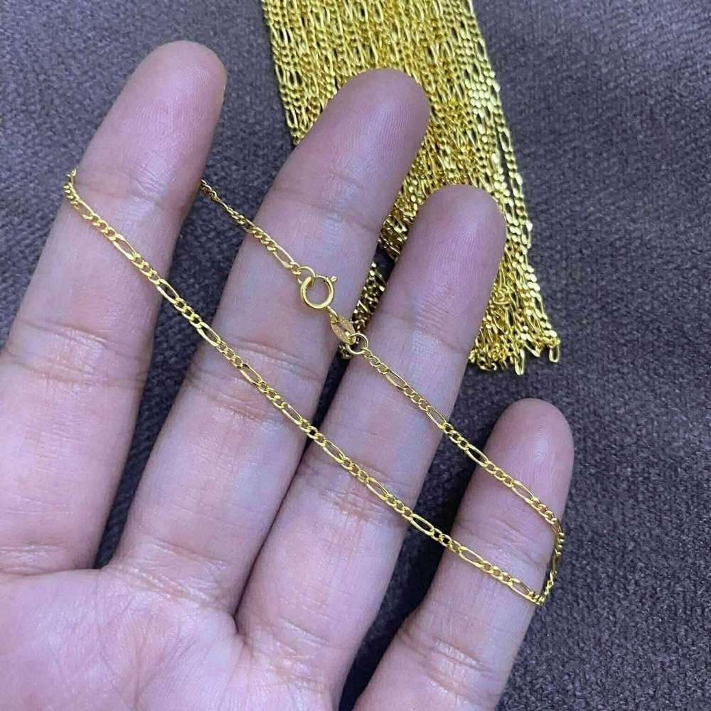 💯 Pure Gold 18k SD Solid Figaru BRACELET Real Gold Pawnable 7?5 Inch